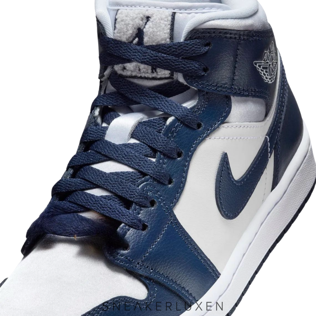 NİKE Air Jordan 1 Mid "Football Grey/White/Midnight Navy"